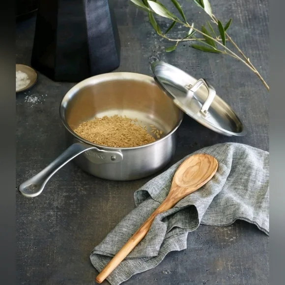 NWOT! Quince 3qt- 5ply Stainless Steel Non-Toxic Saucepan Pot With Lid! (SZ) - Picture 5 of 12